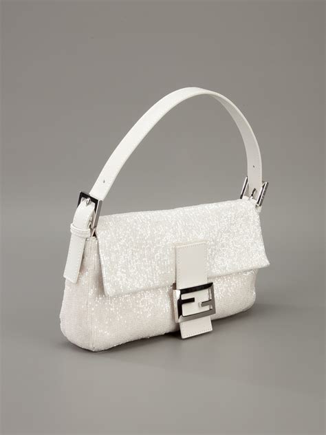 baguette fendi bag white|Fendi korea baguette bag.